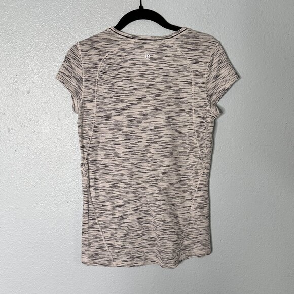 Lululemon Another Mile Short Sleeve Tee Tiger Space Dye Black White 2 Tshirt - Picture 4 of 4
